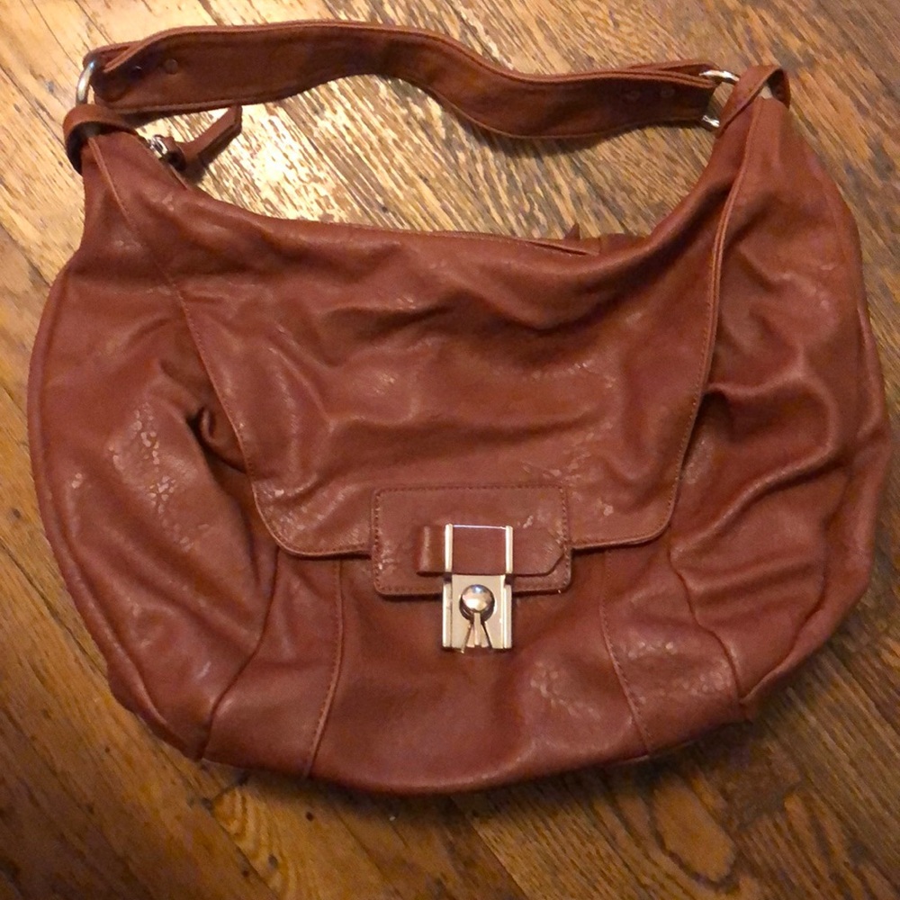 Spacious brown purse